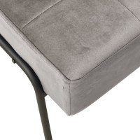 Produktbild för Avkopplingsstol 65x79x87 cm ljusgrå sammet