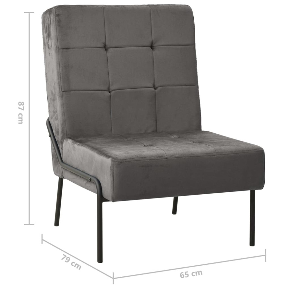 Produktbild för Avkopplingsstol 65x79x87 cm mörkgrå sammet