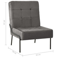 Produktbild för Avkopplingsstol 65x79x87 cm mörkgrå sammet