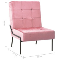 Produktbild för Avkopplingsstol 65x79x87 cm rosa sammet