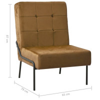 Produktbild för Avkopplingsstol 65x79x87 cm brun sammet