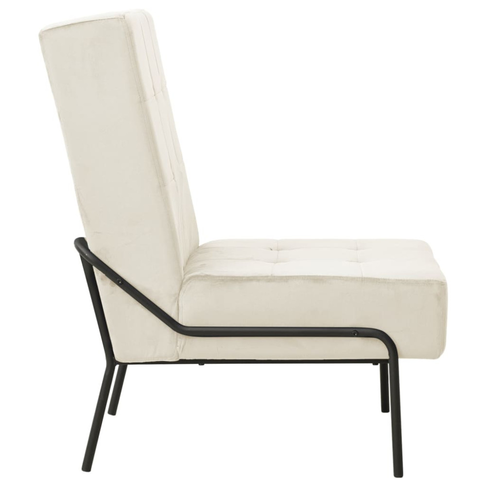 Produktbild för Avkopplingsstol 65x79x87 cm gräddvit sammet