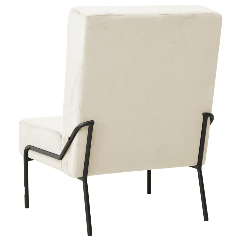 Produktbild för Avkopplingsstol 65x79x87 cm gräddvit sammet