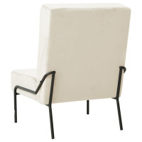 Produktbild för Avkopplingsstol 65x79x87 cm gräddvit sammet