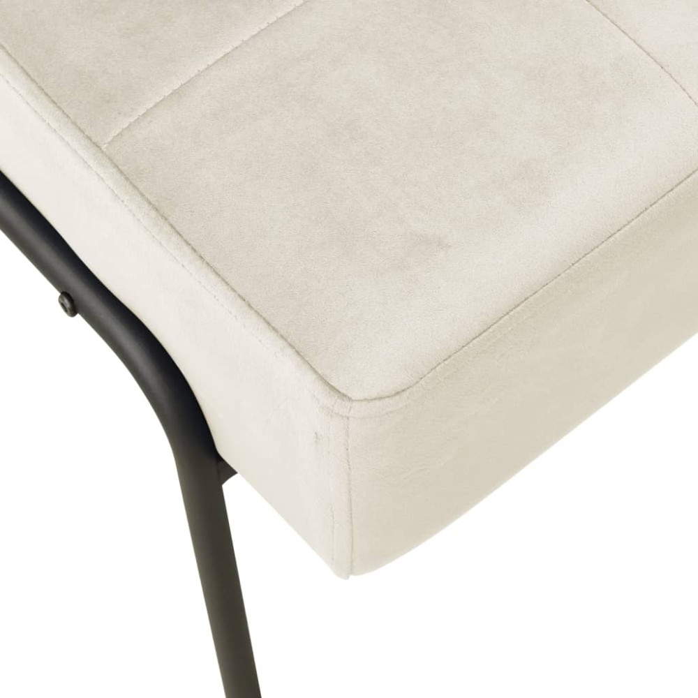 Produktbild för Avkopplingsstol 65x79x87 cm gräddvit sammet