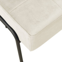 Produktbild för Avkopplingsstol 65x79x87 cm gräddvit sammet