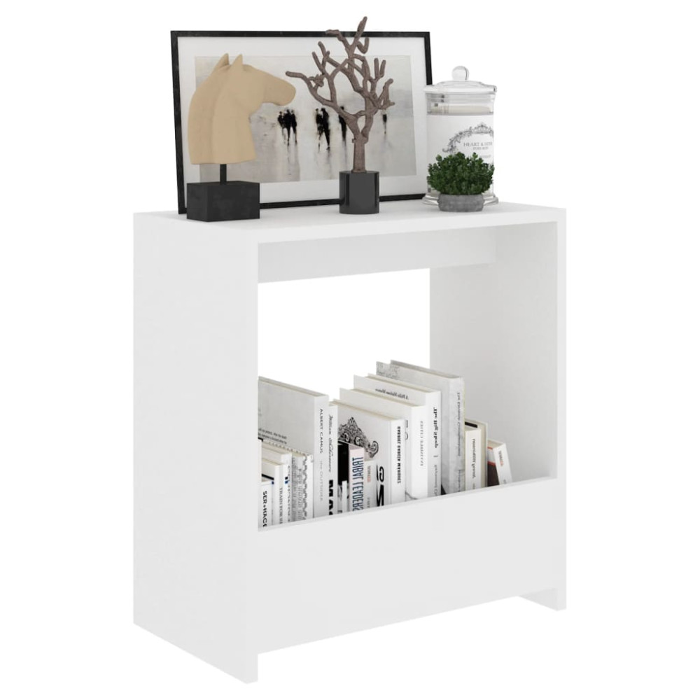 Produktbild för Sidobord vit 50x26x50 cm konstruerat trä