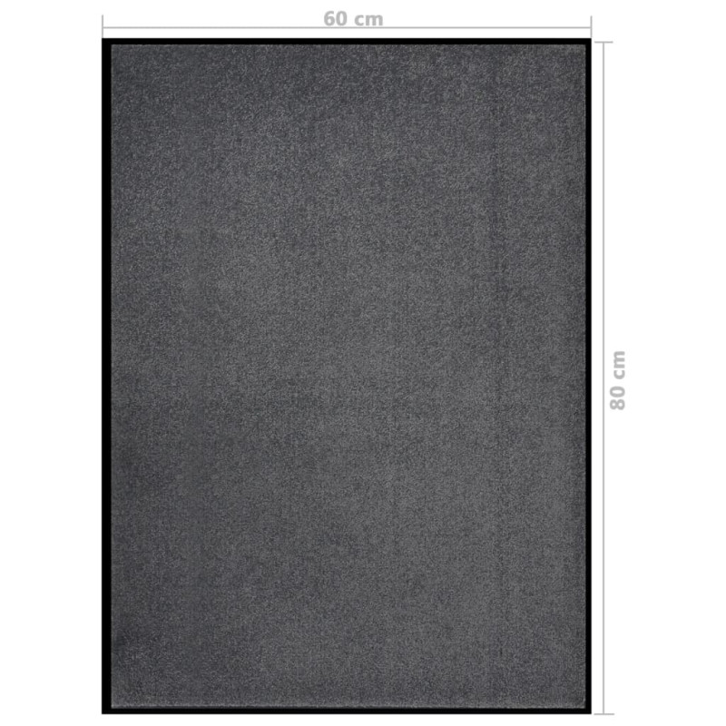 Produktbild för Dörrmatta antracit 60x80 cm