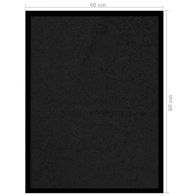 Produktbild för Dörrmatta svart 40x60 cm