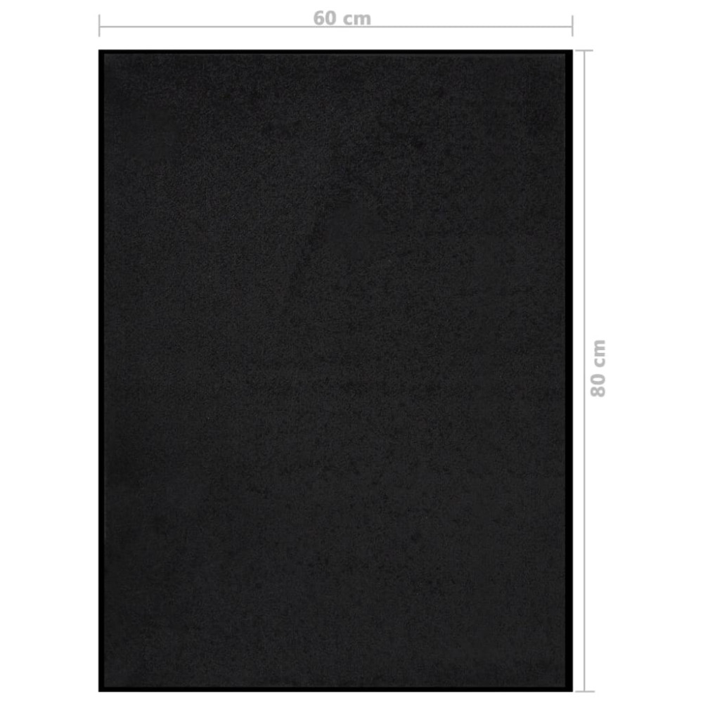 Produktbild för Dörrmatta svart 60x80 cm