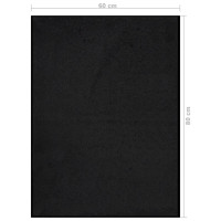 Produktbild för Dörrmatta svart 60x80 cm