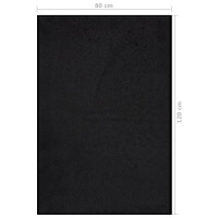 Produktbild för Dörrmatta svart 80x120 cm