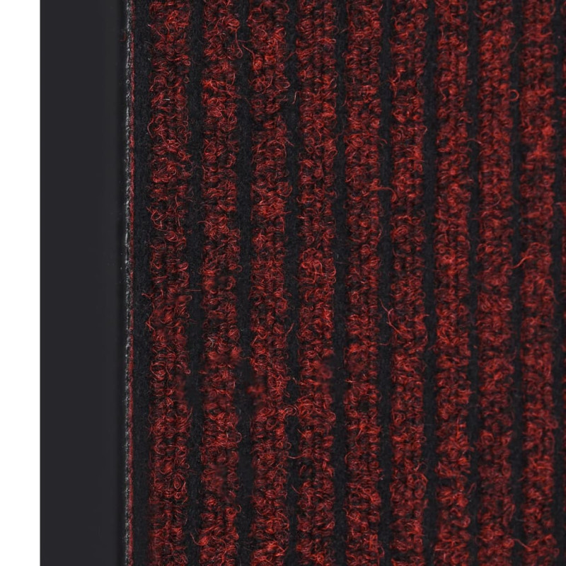 Produktbild för Dörrmatta rödrandig 40x60 cm