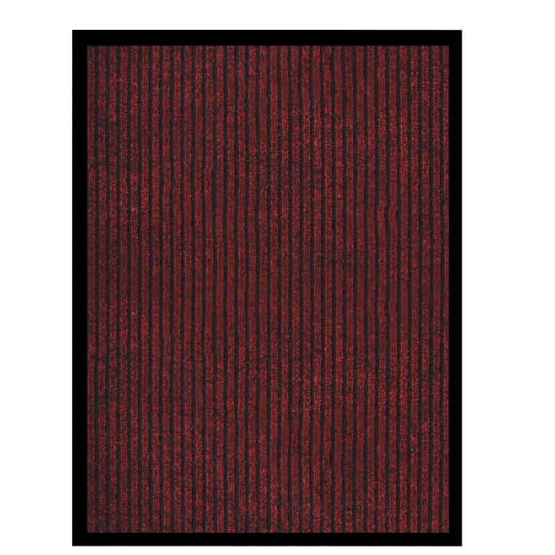 Produktbild för Dörrmatta rödrandig 60x80 cm