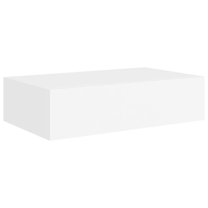Produktbild för Väggmonterad låda 2 st vit 40x23,5x10 cm MDF