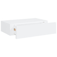 Miniatyr av produktbild för Väggmonterad låda 2 st vit 40x23,5x10 cm MDF