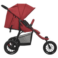 Miniatyr av produktbild för Barnvagn röd stål