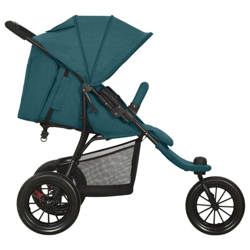 Produktbild för Barnvagn grön stål