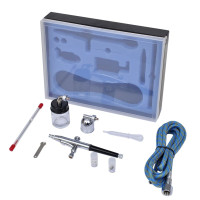 Produktbild för Airbrush Set med glasburk 0,2 / 0,3 / 0,5 mm munstycken