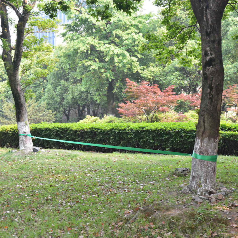 Produktbild för Slackline 15 m x 50 mm 150 kg grön