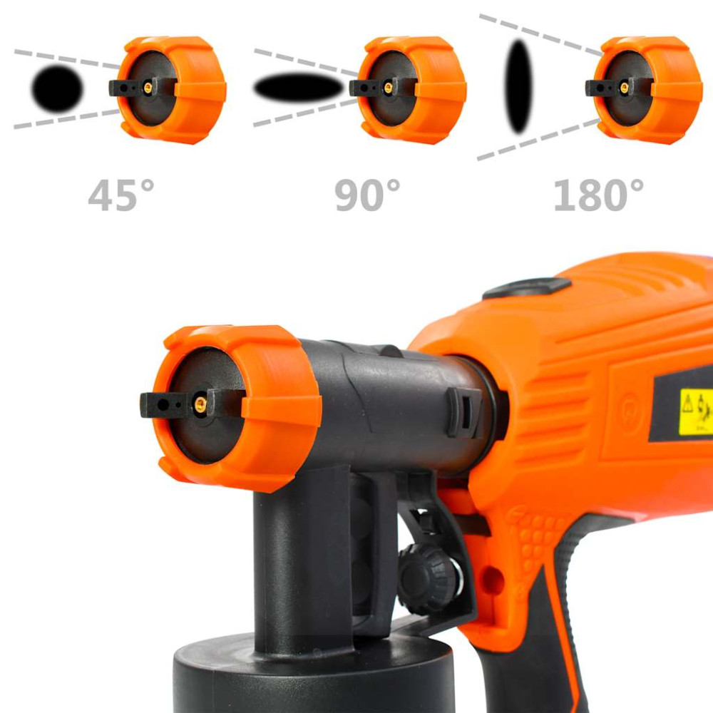 Produktbild för Elektrisk färgsspruta med 3 munstycksstorlekar 500 W 800 ml