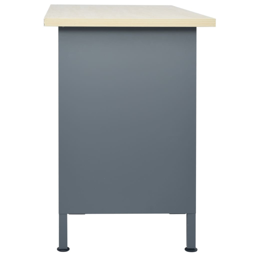 Produktbild för Arbetsbänk svart 120x60x85 cm stål