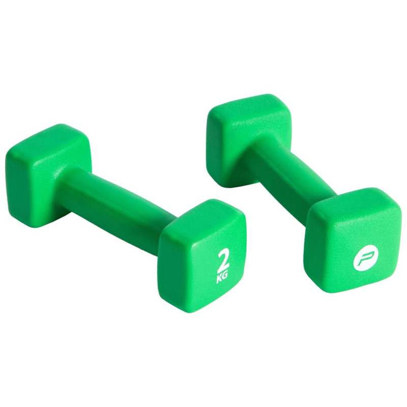 Produktbild för Pure2Improve Hantelset 2x2 kg neopren grön