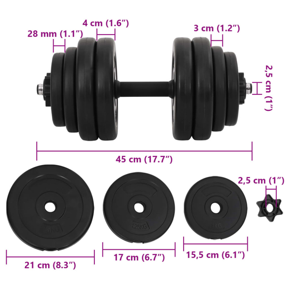 Produktbild för Hantlar 2x15 kg
