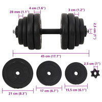 Produktbild för 1 x Hantel 15kg