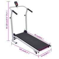 Produktbild för Mini löpband hopfällbart 93 x 36 cm svart
