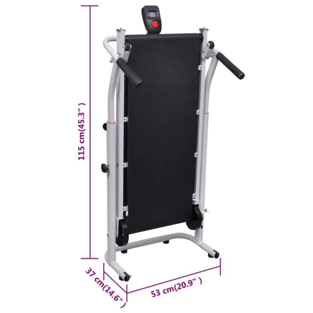Produktbild för Mini löpband hopfällbart 93 x 36 cm svart