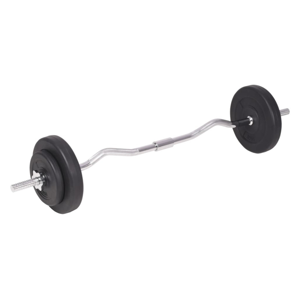 Produktbild för Skivstång och hantlar set 90 kg