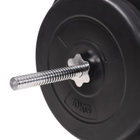 Produktbild för Skivstång och hantlar set 90 kg
