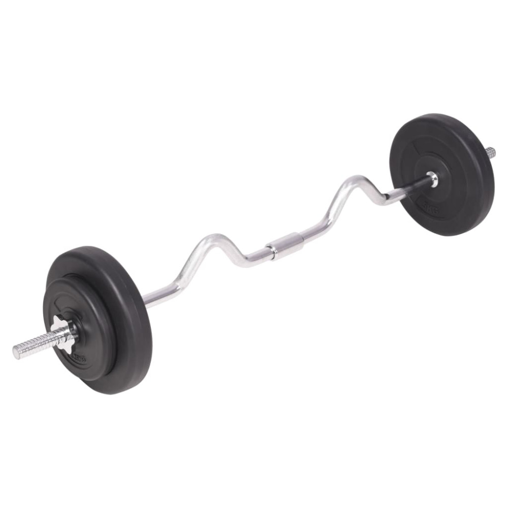 Produktbild för Skivstång och hantlar set 90 kg