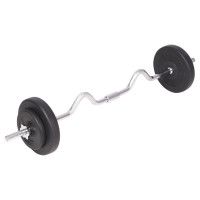 Produktbild för Skivstång och hantlar set 90 kg