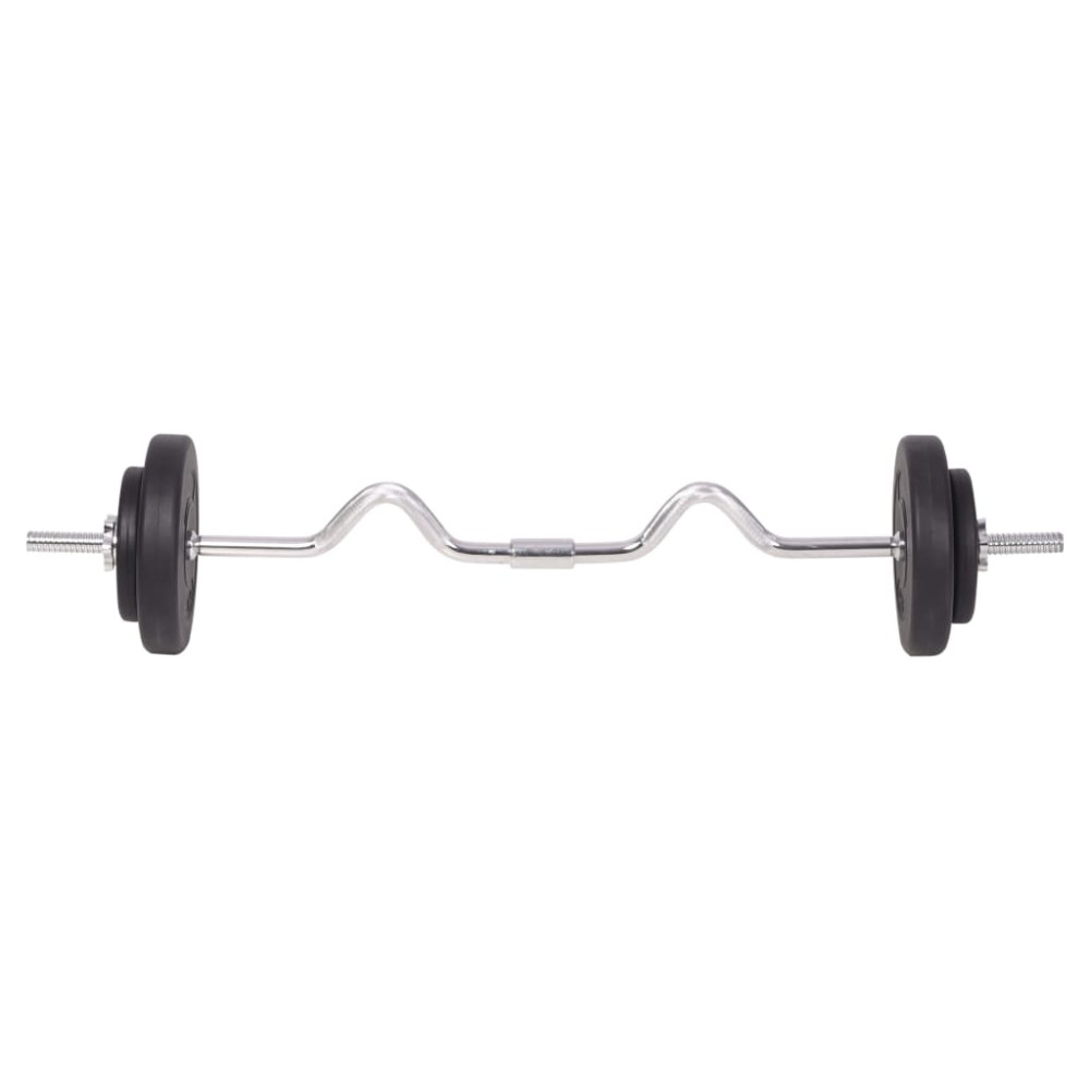 Produktbild för Skivstång och hantlar set 90 kg