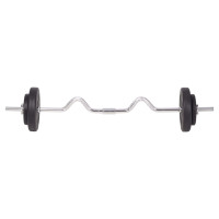 Produktbild för Skivstång och hantlar set 90 kg