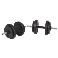 Produktbild för Skivstång och hantlar set 90 kg