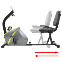 Produktbild för Liggande motionscykel magnetisk drift och pulsmätning