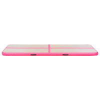 Produktbild för Uppblåsbar gymnastikmatta med pump 300x100x10 cm PVC rosa