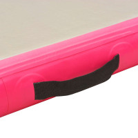 Produktbild för Uppblåsbar gymnastikmatta med pump 500x100x10 cm PVC rosa