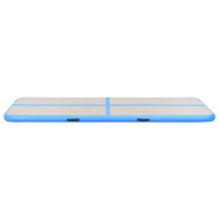 Produktbild för Uppblåsbar gymnastikmatta med pump 500x100x10 cm PVC blå