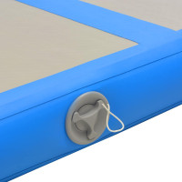 Produktbild för Uppblåsbar gymnastikmatta med pump 500x100x10 cm PVC blå