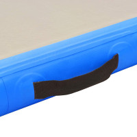 Produktbild för Uppblåsbar gymnastikmatta med pump 500x100x10 cm PVC blå
