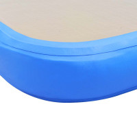 Produktbild för Uppblåsbar gymnastikmatta med pump 600x100x10 cm PVC blå