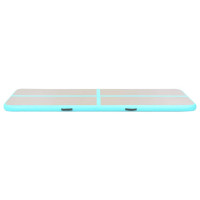 Produktbild för Uppblåsbar gymnastikmatta med pump 600x100x10 cm PVC grön