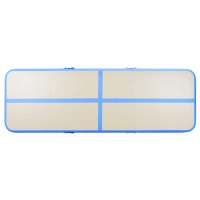 Produktbild för Uppblåsbar gymnastikmatta med pump 700x100x10 cm PVC blå