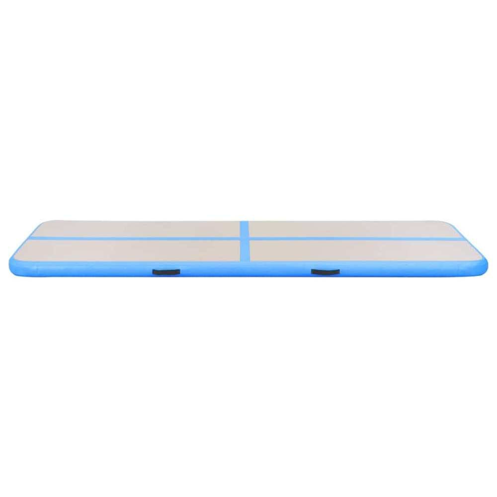 Produktbild för Uppblåsbar gymnastikmatta med pump 700x100x10 cm PVC blå