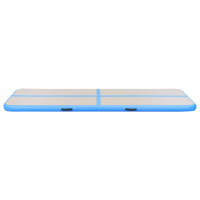 Produktbild för Uppblåsbar gymnastikmatta med pump 700x100x10 cm PVC blå