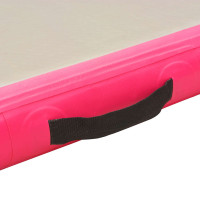 Produktbild för Uppblåsbar gymnastikmatta med pump 800x100x10 cm PVC rosa